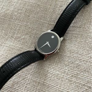 Movado watch with leather band